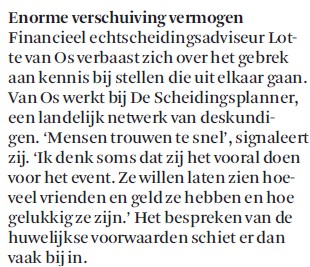 Lotte van Os in het Financieele Dagblad